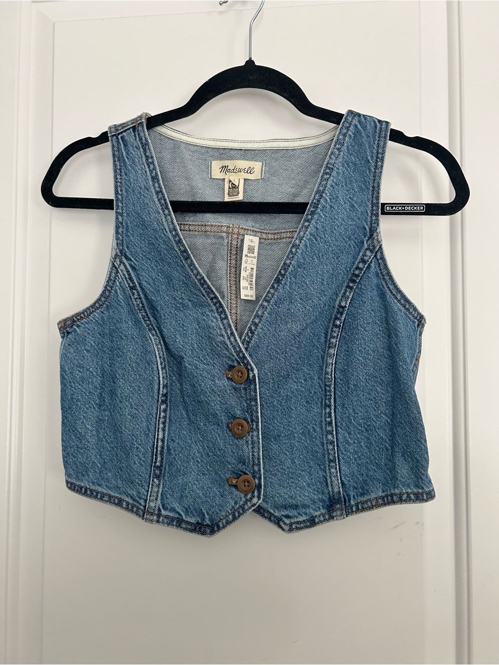 Madewell Denim Button Vest NWT